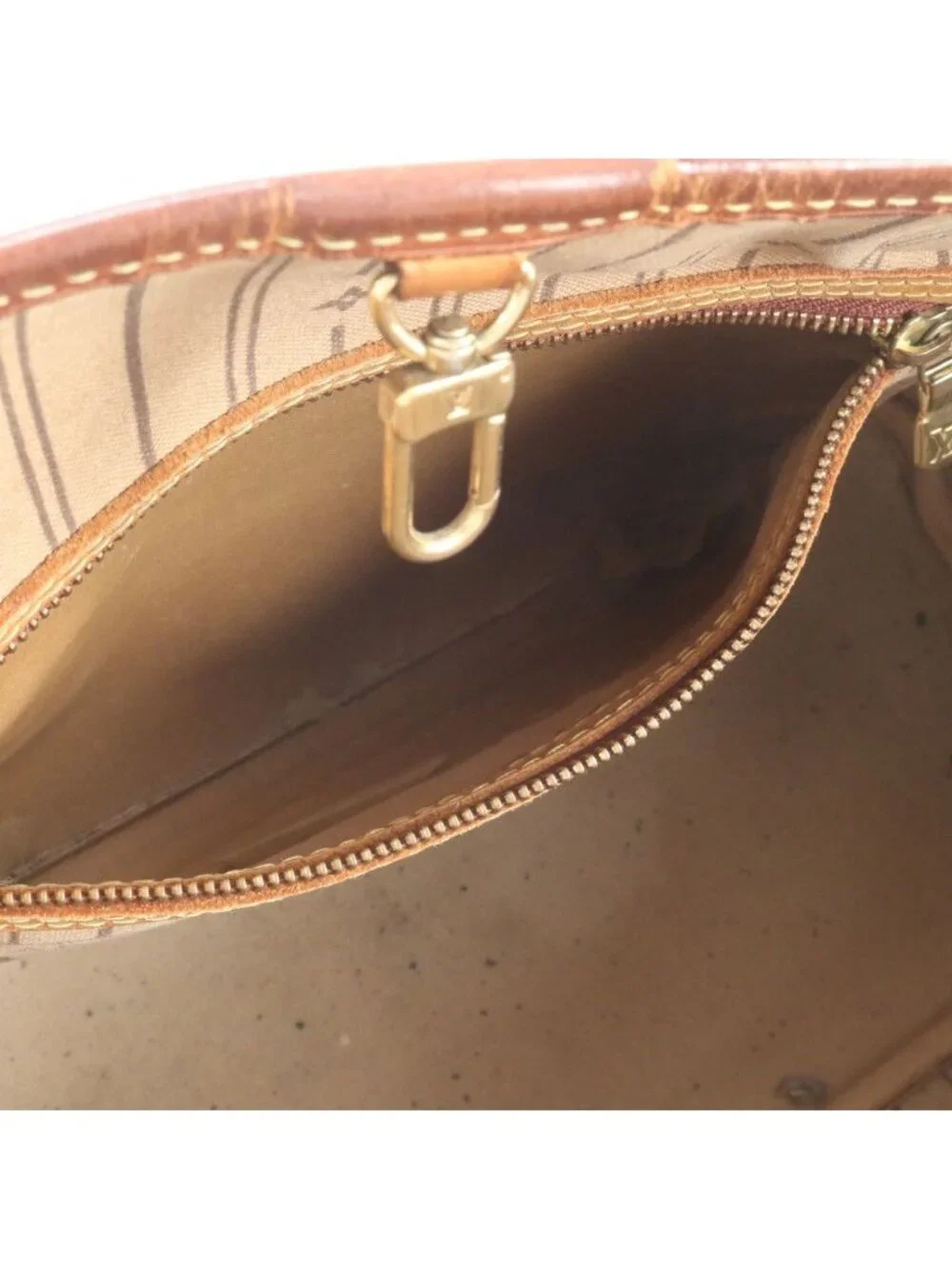 Louis Vuitton Monogram Neverfull PM Leather Tote Bag Shoulder